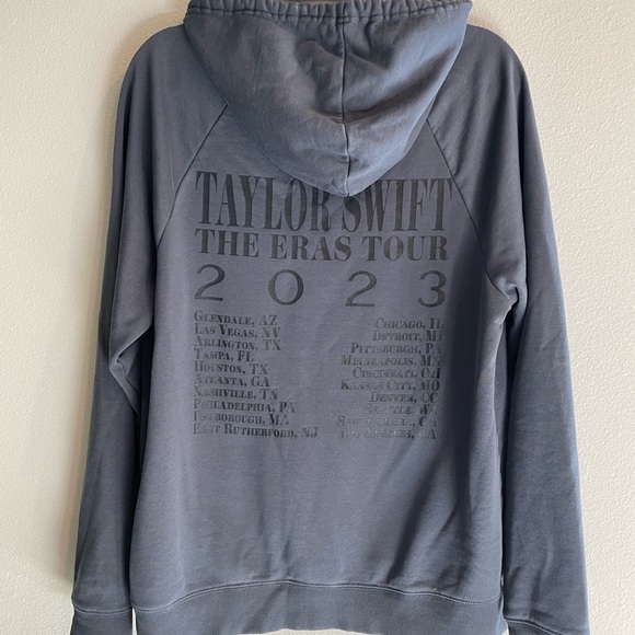 Taylor Swift Eras Tour XS Washed Blue Hoodie Authentic New - Picture 3 of 7